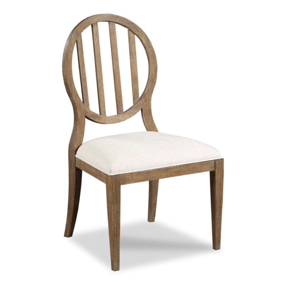 Oval back side online chair