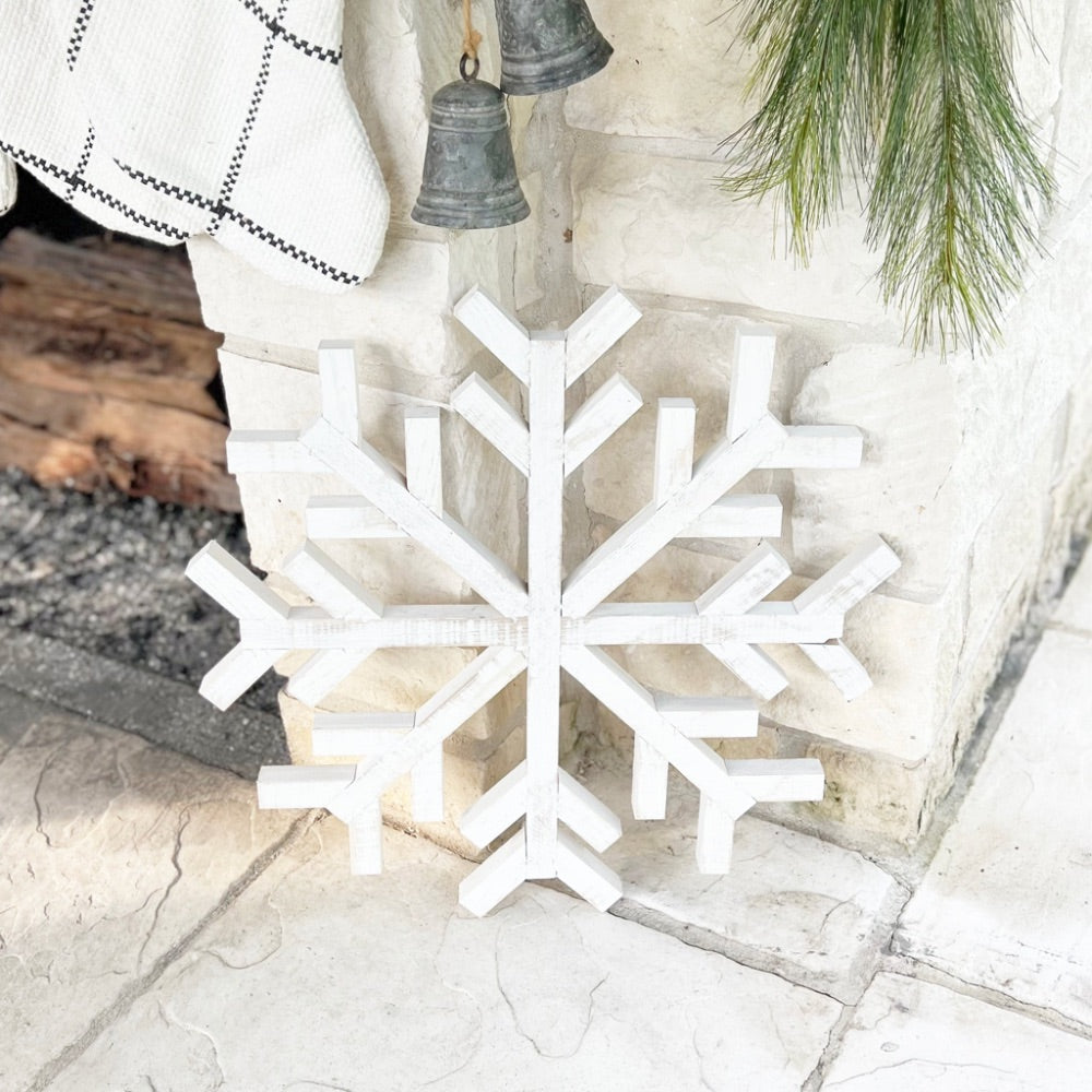 Medium Wood Plank Snowflake Ornament  Snowflake ornaments, Wood planks,  Snowflakes