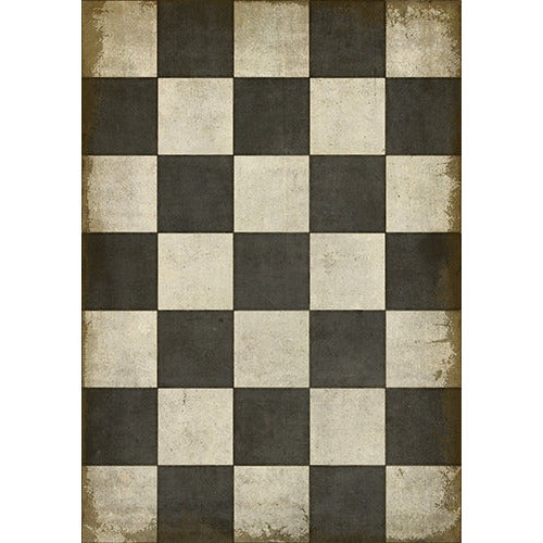 Black And White Pattern Vinyl Floor Cloth