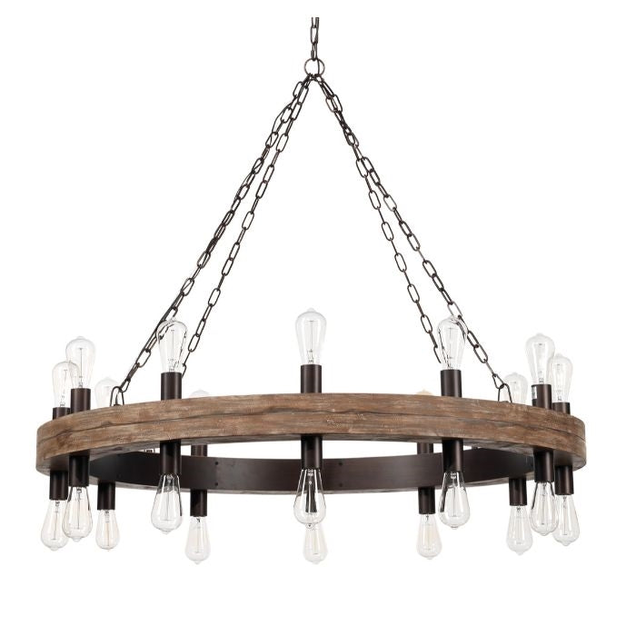 reclaimed wood chandelier