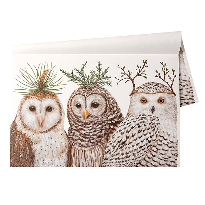 Paperproducts Design Owl Family Beverage Napkin