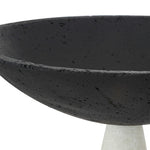 modern bowls black white pedestal base set of two