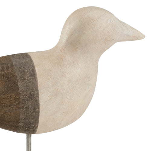 bird sculpture mango wood hand stained finish