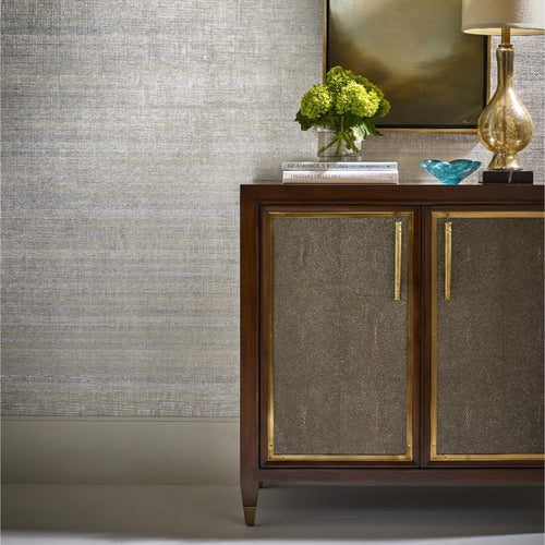 cabinet faux shagreen walnut edges brass accents