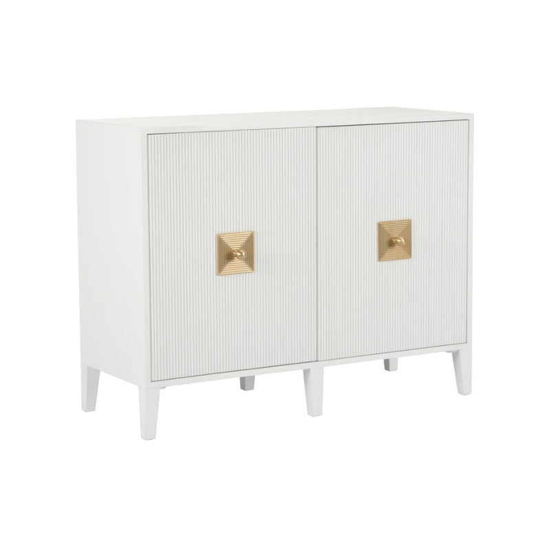 glossy white wood buffet gold accent