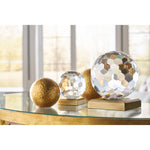 decorative accent hammered gold leaf ball round medium