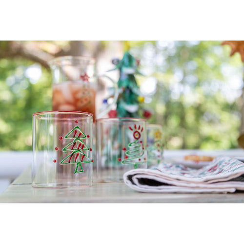 Christmas glasses with different designs