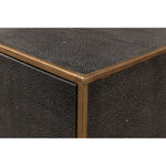 console table grey shagreen leather drawers Osprey