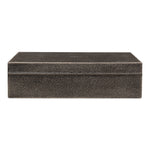 shagreen decor box set rectangle antique gray finish