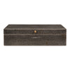 shagreen decor box set rectangle antique gray finish