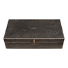 shagreen decor box set rectangle antique gray finish