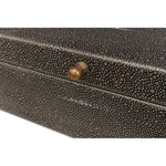 shagreen decor box set rectangle antique gray finish