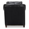 leather armchair black onyx nailhead trim