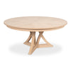 round bleached oak round expandable jupe dining table large