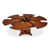 round walnut finish wood expandable jupe dining table large