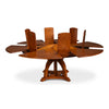 round walnut finish wood expandable jupe dining table large