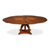 round walnut finish wood expandable jupe dining table large