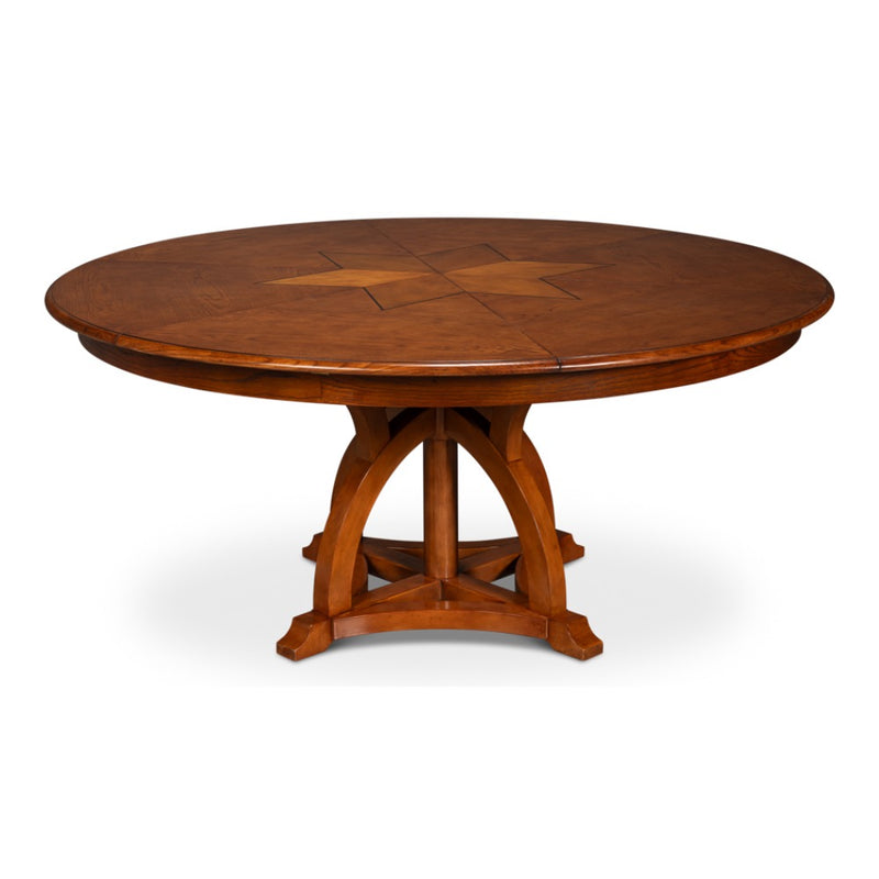 round walnut finish wood expandable jupe dining table large