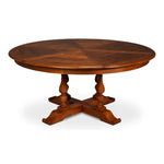 round walnut finish wood expandable jupe dining table medium