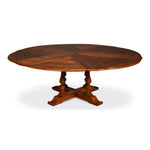 round walnut finish wood expandable jupe dining table medium