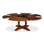 round wood old world walnut finish expandable jupe dining tabl