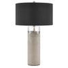 tall cylinder concrete table lamp black shade