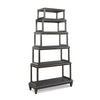 etagere old solids dark finish graduating shelves veneer