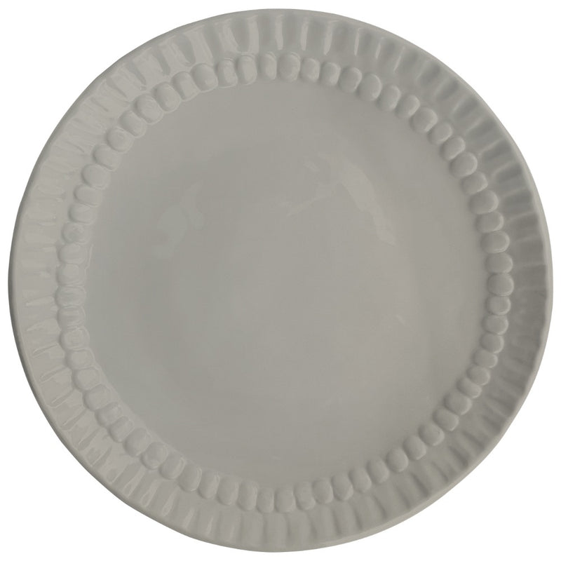 stone melamine salad plate dotted edge 