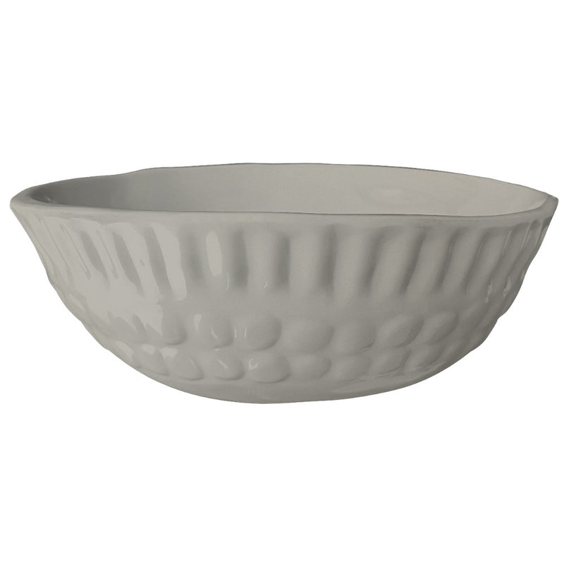 stone melamine soup cereal bowl dotted edge