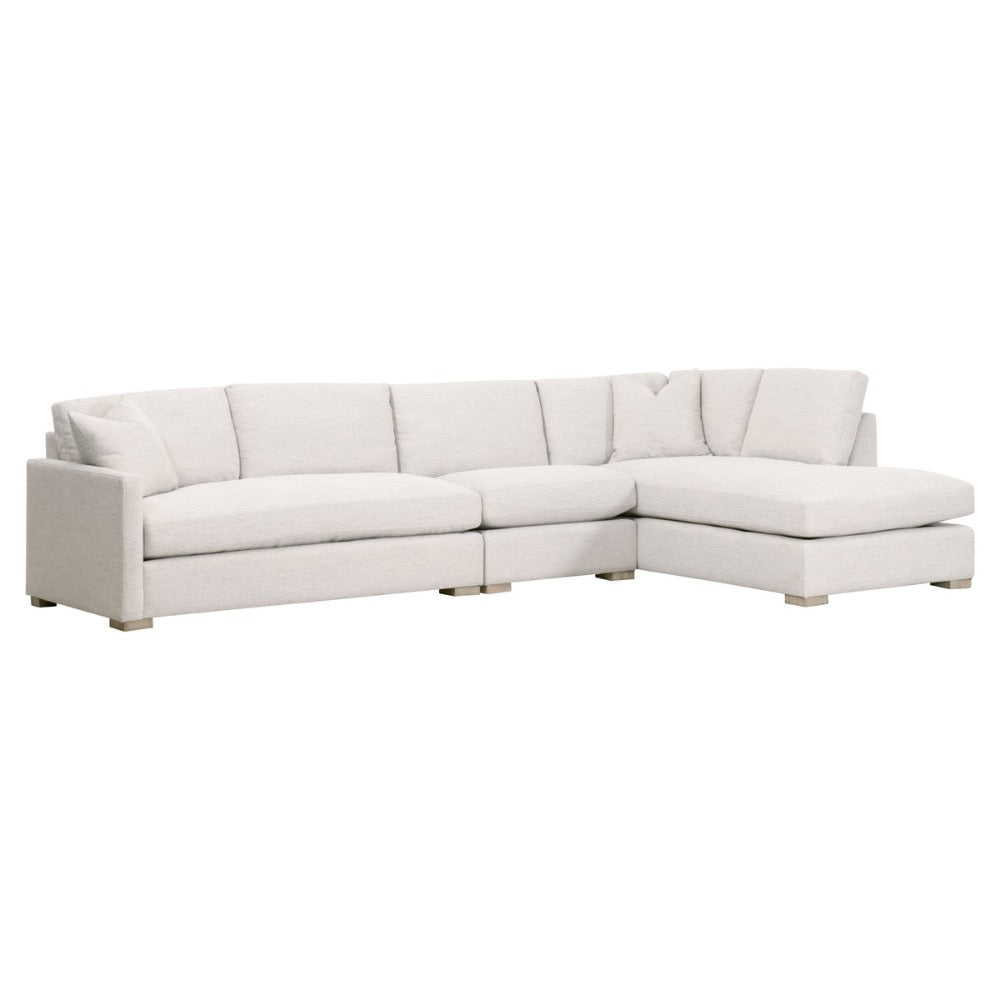 stone fabric modular sofa natural oak gray