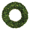 boxwood wreath round green foliage organic