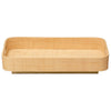 rattan footed tray rounded edges organic