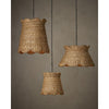 natural water hyacinth scallop shade pendant light