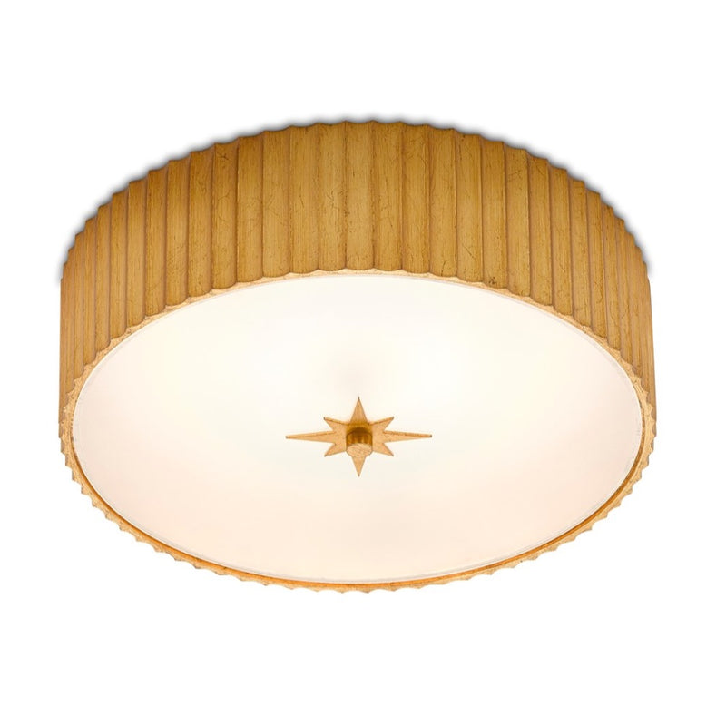 round ceiling mounted lighting fixture gold-leaf finish diffuser