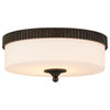 round ceiling mounted lighting fixture bronze finish frosted glass