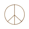 seagrass iron wall hanging peace sign organic large