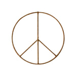 seagrass iron wall hanging peace sign organic large