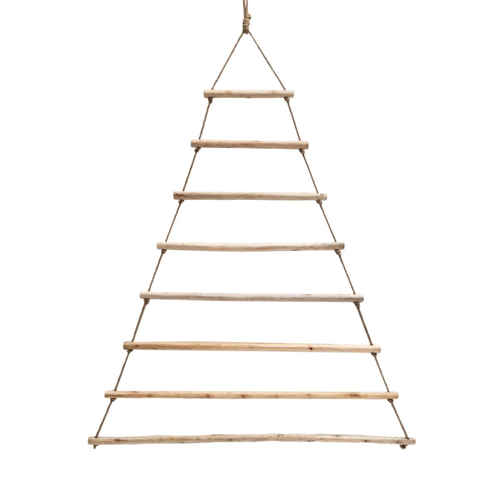 hanging triangle jute tree stick rungs