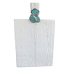 wood footed charcuter board white aqua geode