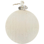 wood medium round charcuterie board white clear geode handle