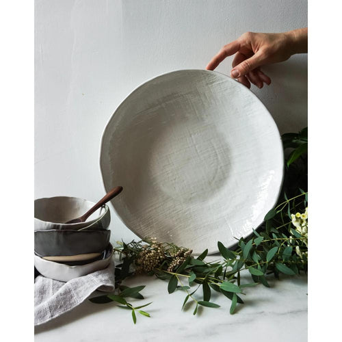 handmade ceramic bowl white