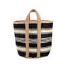 Black + Ivory Basket Bag