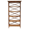 5 shelf bookcase rattan tortoise finish