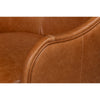 barrel shape cognac leather swivel shape