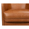 barrel shape cognac leather swivel shape