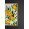 lemon framed acrylic painting yellow green white