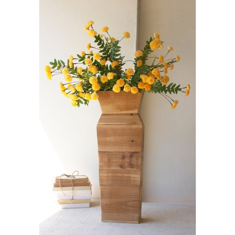 recycled wood tabletop wall vase 