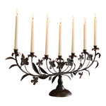 metal flowers taper candelabra seven candles