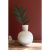 tall stone fluted composite bulb vase