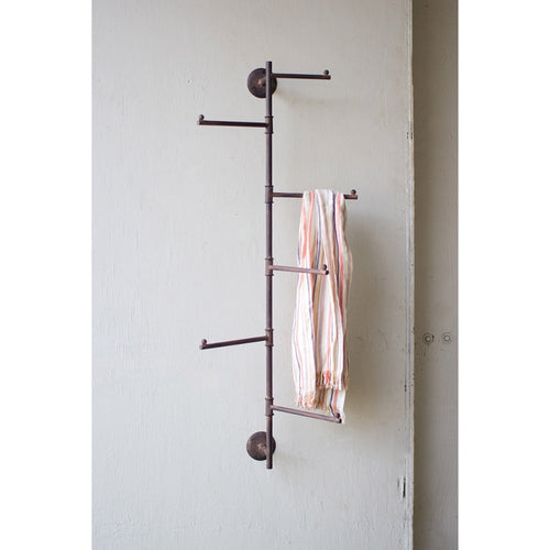 swivel wall coat rack six swing arm rustic